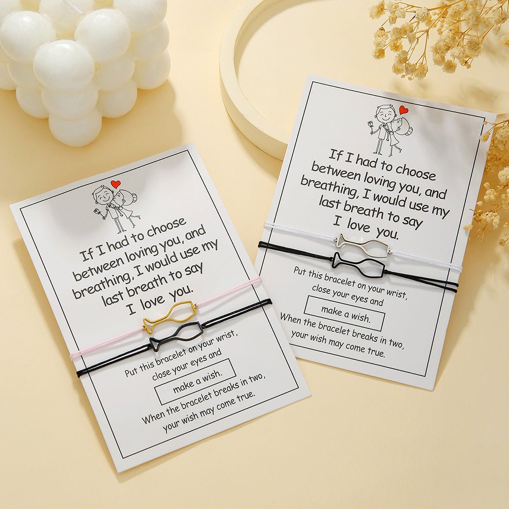 Creative Stainless Steel Champagne Woven Bracelet Adjustable - Zambeel