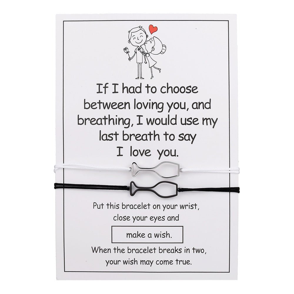 Creative Stainless Steel Champagne Woven Bracelet Adjustable - Zambeel