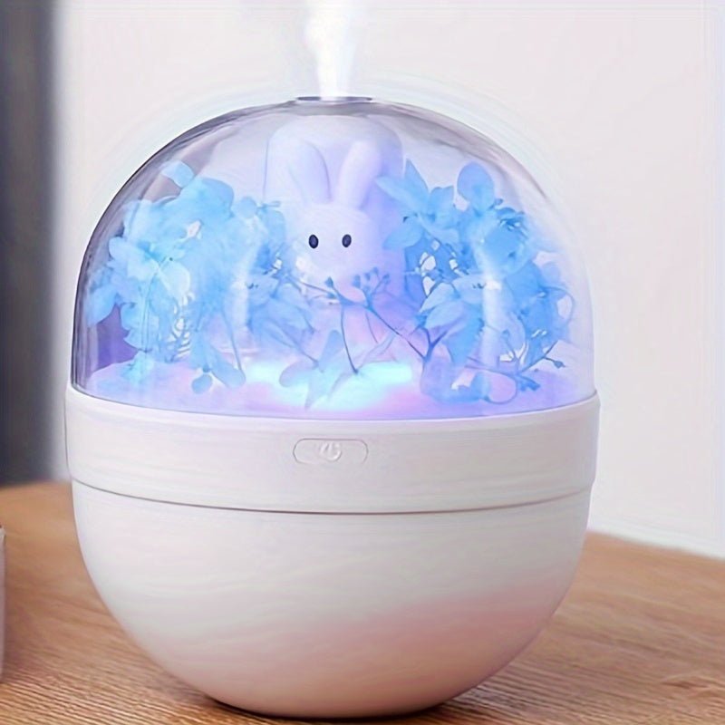 Creative Sweetheart Rabbit DIY Humidifier USB Mini Home Air Purifier Air Mini Cool Mist Preserved Flower Humidifier Preserved Flowers - Zambeel