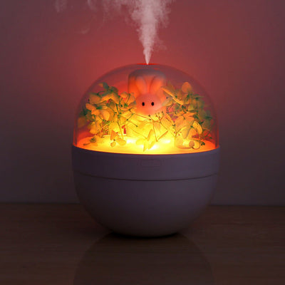 Creative Sweetheart Rabbit DIY Humidifier USB Mini Home Air Purifier Air Mini Cool Mist Preserved Flower Humidifier Preserved Flowers - Zambeel