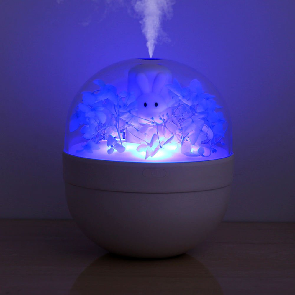 Creative Sweetheart Rabbit DIY Humidifier USB Mini Home Air Purifier Air Mini Cool Mist Preserved Flower Humidifier Preserved Flowers - Zambeel