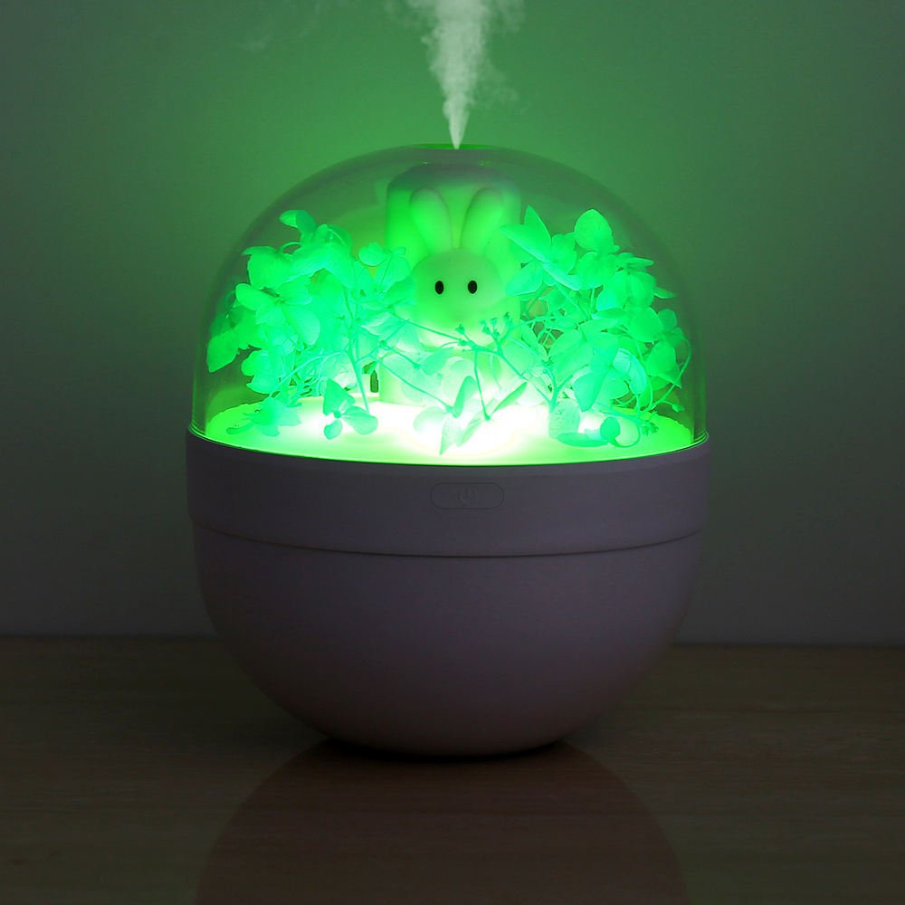 Creative Sweetheart Rabbit DIY Humidifier USB Mini Home Air Purifier Air Mini Cool Mist Preserved Flower Humidifier Preserved Flowers - Zambeel
