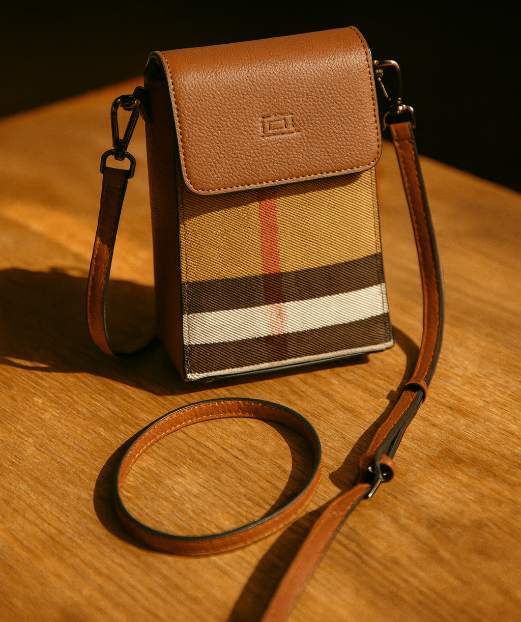 Crossbody Checkered Mini Bag - Zambeel