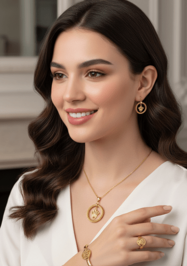 Crown Emblem Royal Jewelry Set - Zambeel