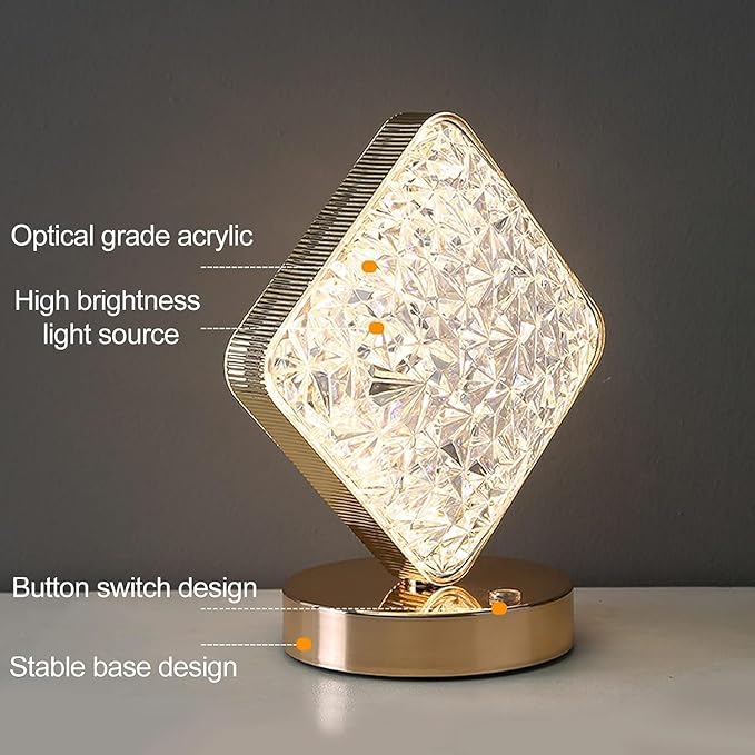 Crystal Diamond LED Table Lamp - Zambeel