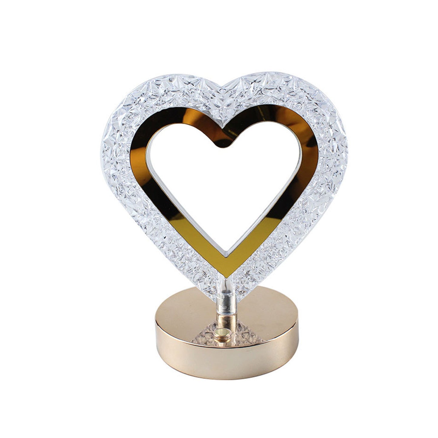 Crystal LED Heart - Shaped Table Lamp - Zambeel