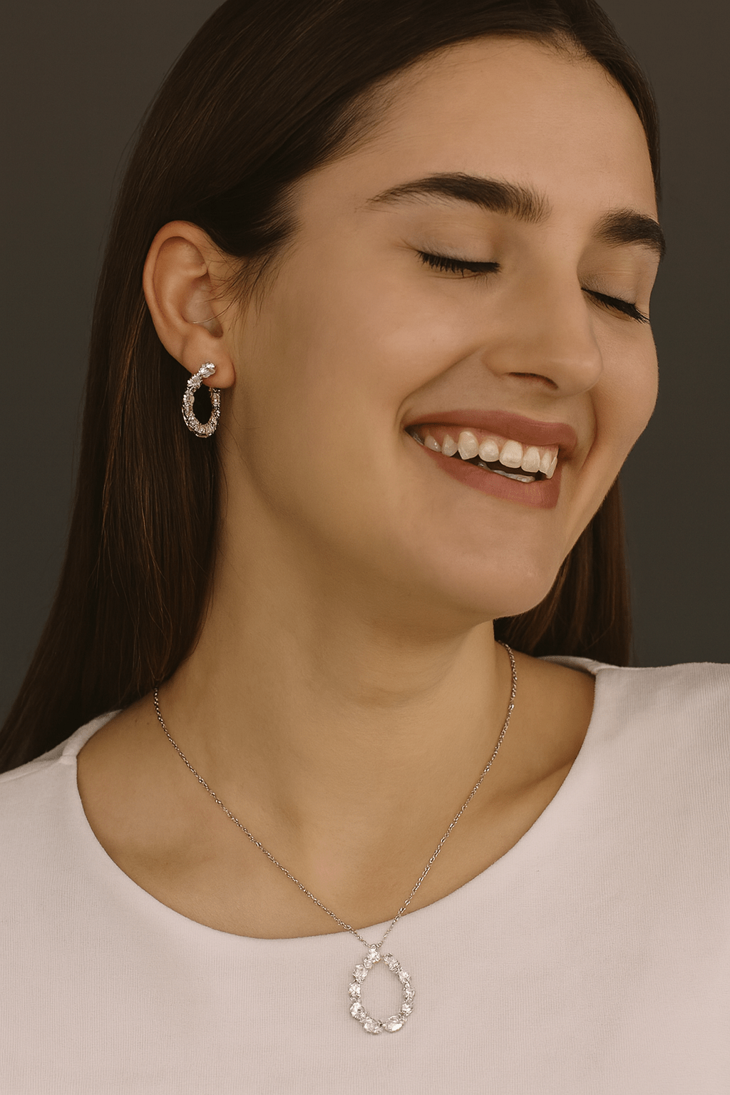 Crystal Loop Necklace Set - Zambeel