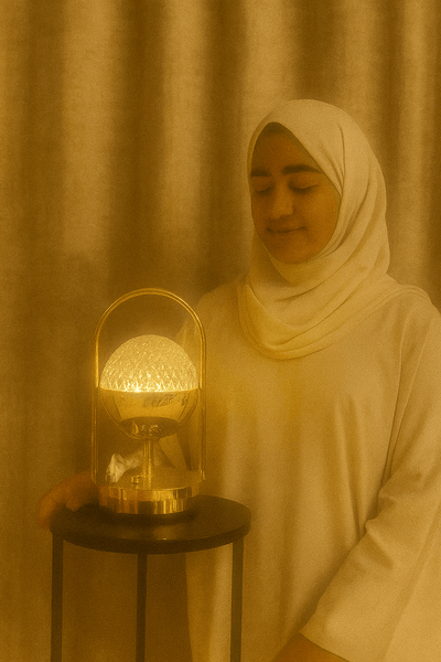 Crystal Patterned Decorative Table Lamp - Zambeel