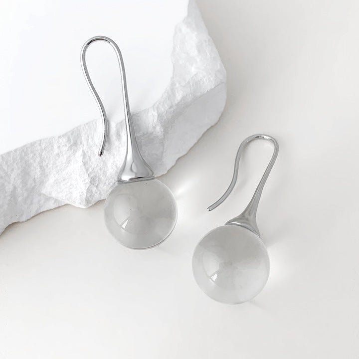 Crystal Round Beads All - match Earrings Women - Zambeel