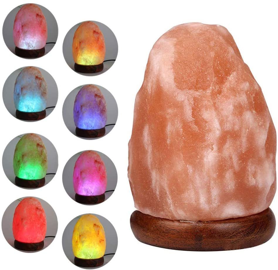 Crystal Salt USB Natural Colorful Color Changing Warm White Led Mineral Small Night Lamp - Zambeel