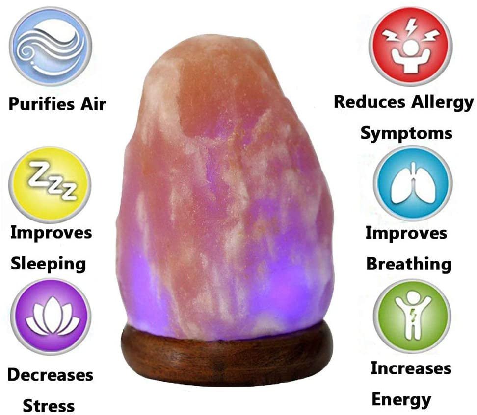 Crystal Salt USB Natural Colorful Color Changing Warm White Led Mineral Small Night Lamp - Zambeel