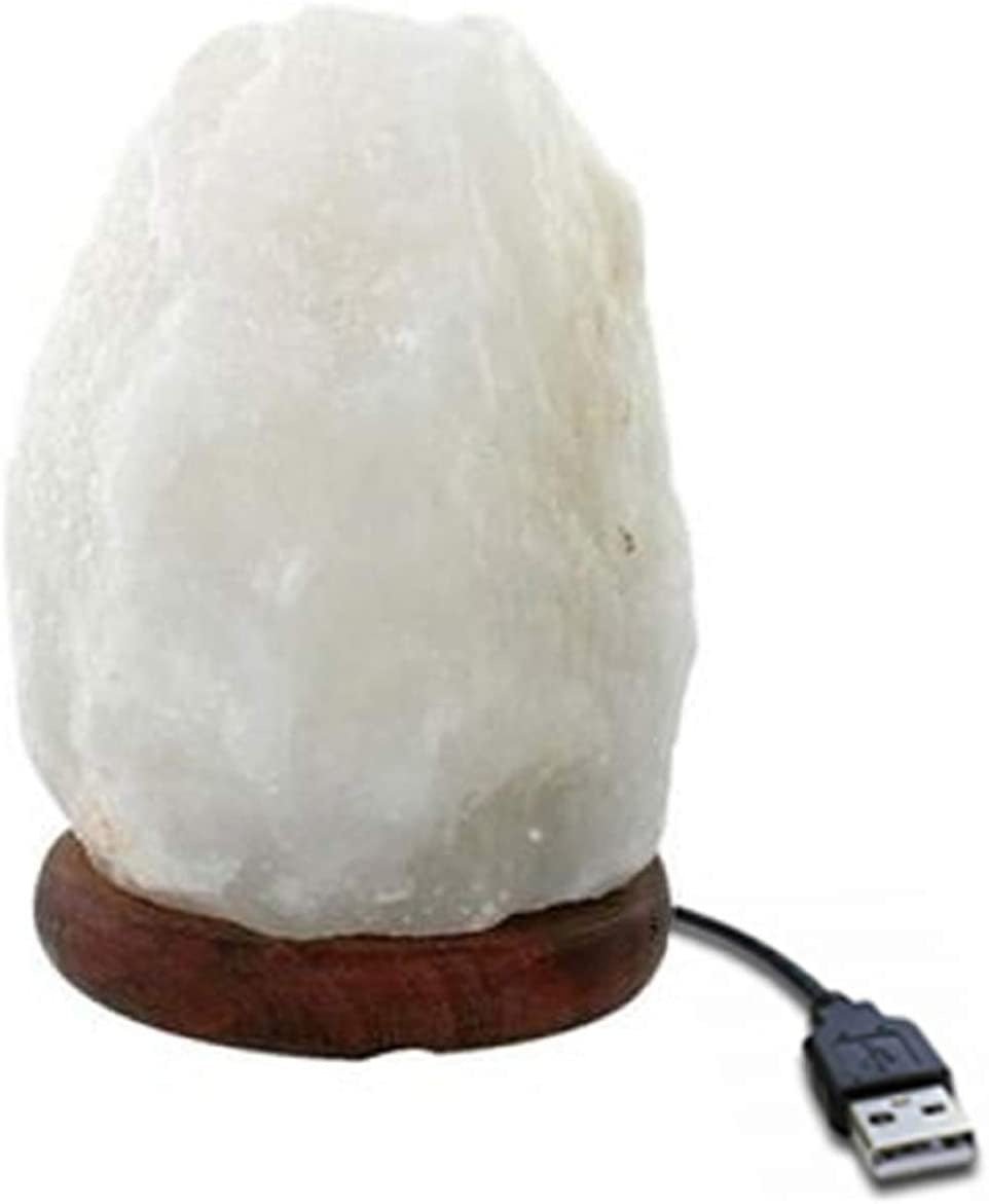 Crystal Salt USB Natural Colorful Color Changing Warm White Led Mineral Small Night Lamp - Zambeel