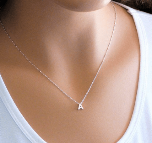 Custom English Initial Necklace - Zambeel