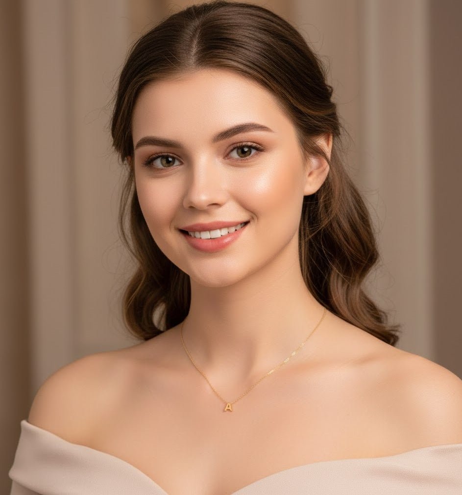 Custom English Initial Necklace - Zambeel