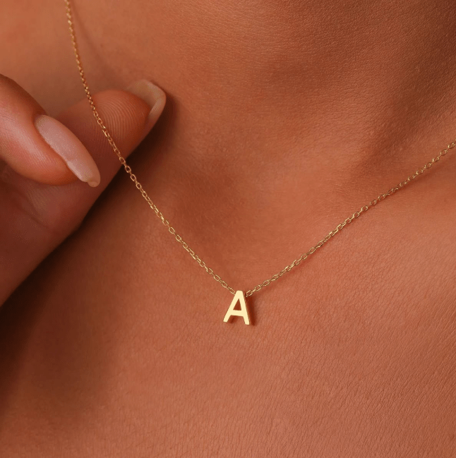 Custom English Initial Necklace - Zambeel