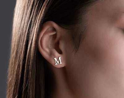 Custom Letter Stud Earring - Zambeel
