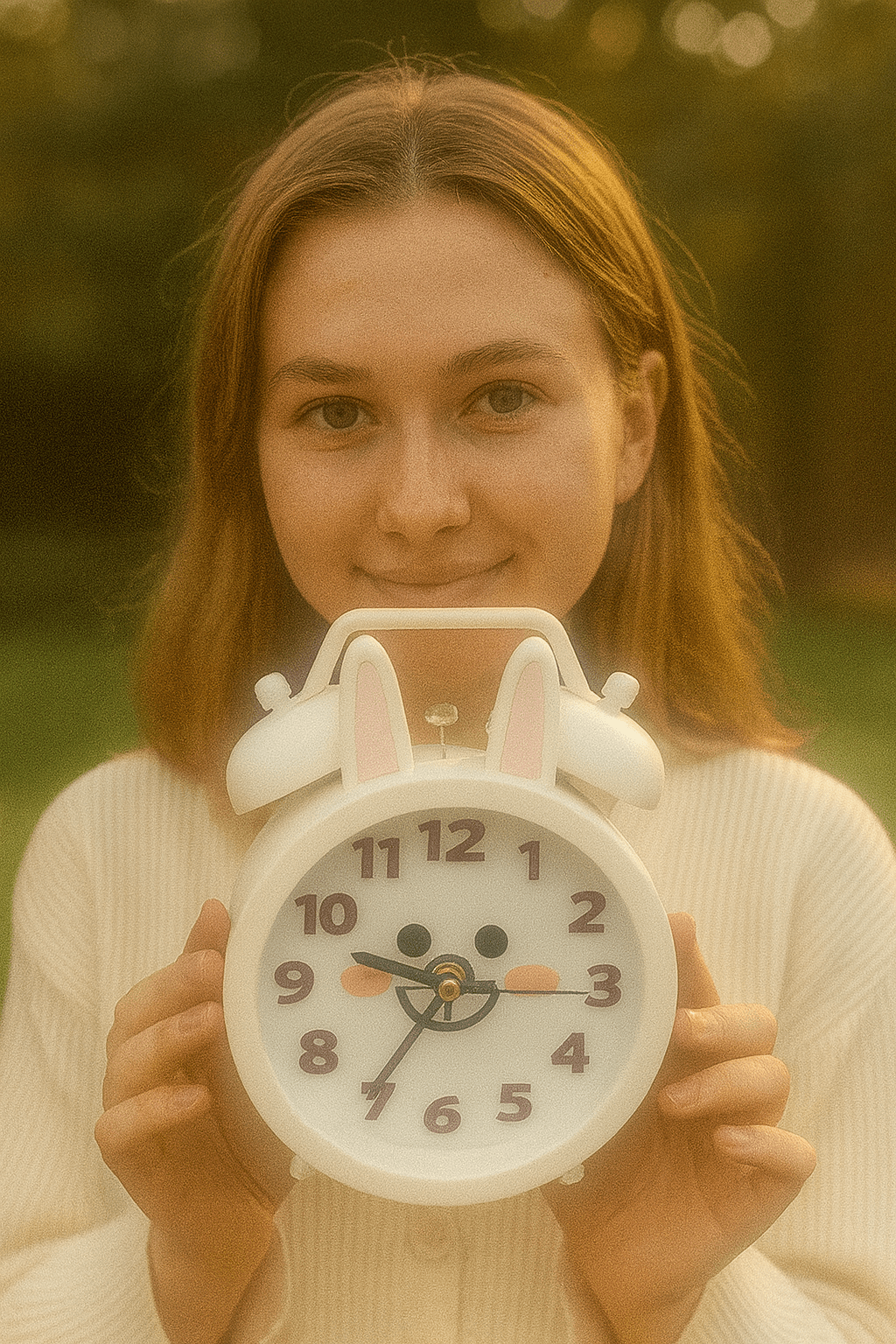 Cute Bunny Twin - Bell Alarm Clock - Zambeel