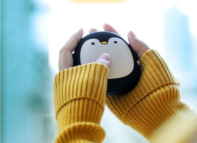 Cute Cartoon Penguin Polar Bear Electric Hand Warmers USB Rechargeable Double - Side Heating Pocket Power Bank Warmer - Zambeel