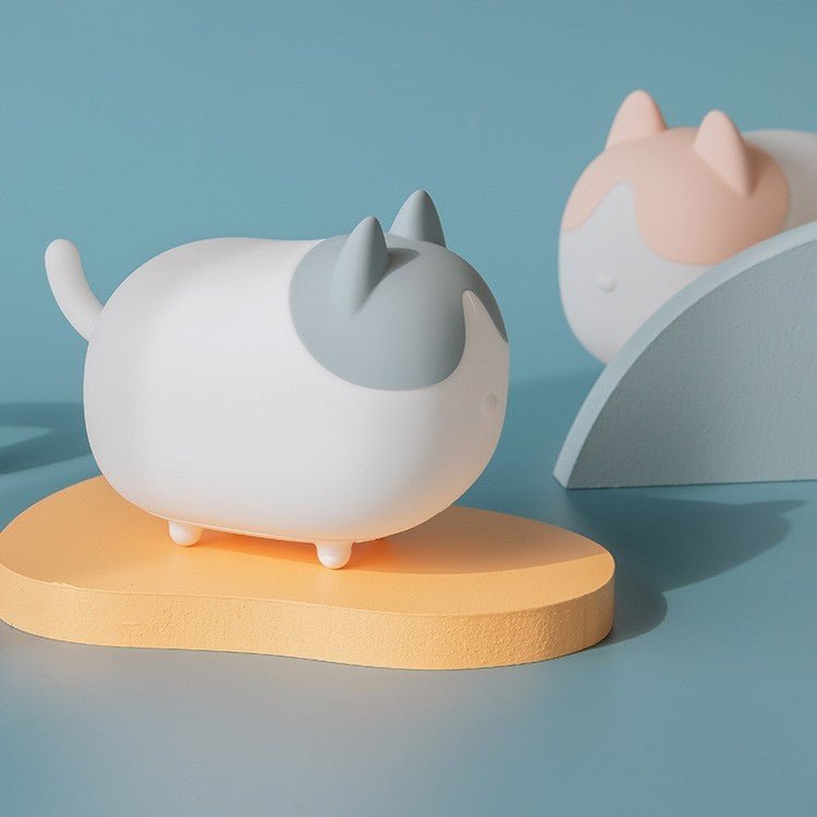 Cute Cat Silicone Bedroom Bedside Lamp - Zambeel