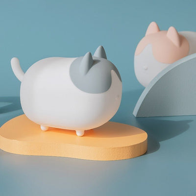 Cute Cat Silicone Bedroom Bedside Lamp - Zambeel