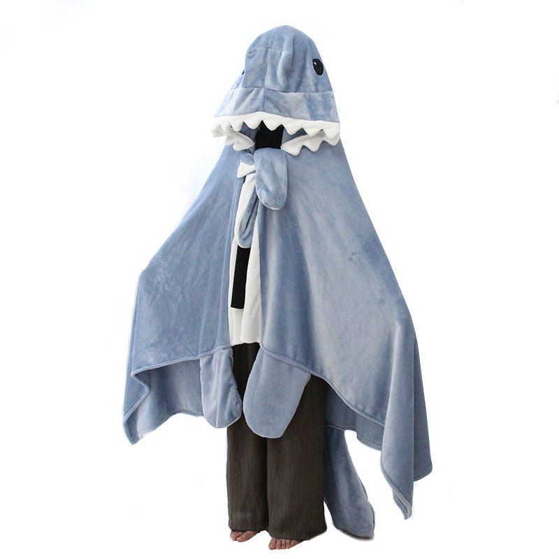 Cute Shark Sleeping Bag Shawl Cape Home - Zambeel