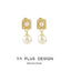 Daily Commute Geometric Pearl Eardrops Earrings High - grade Temperament Mosquito Coil Ear Clip - Zambeel