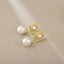 Daily Commute Geometric Pearl Eardrops Earrings High - grade Temperament Mosquito Coil Ear Clip - Zambeel