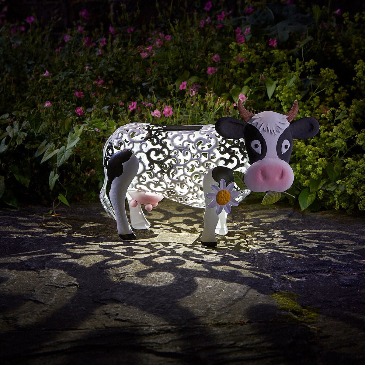 Daisy Cow Solar Light Resin Decoration Garden Decoration - Zambeel