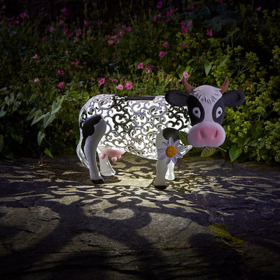 Daisy Cow Solar Light Resin Decoration Garden Decoration - Zambeel