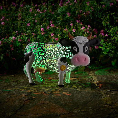 Daisy Cow Solar Light Resin Decoration Garden Decoration - Zambeel