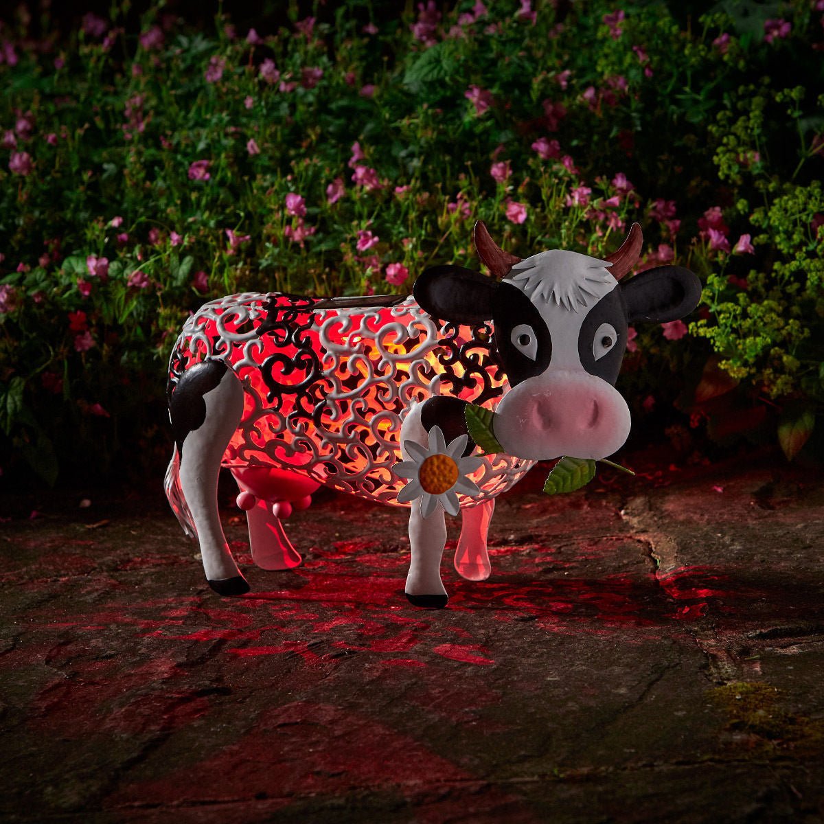 Daisy Cow Solar Light Resin Decoration Garden Decoration - Zambeel