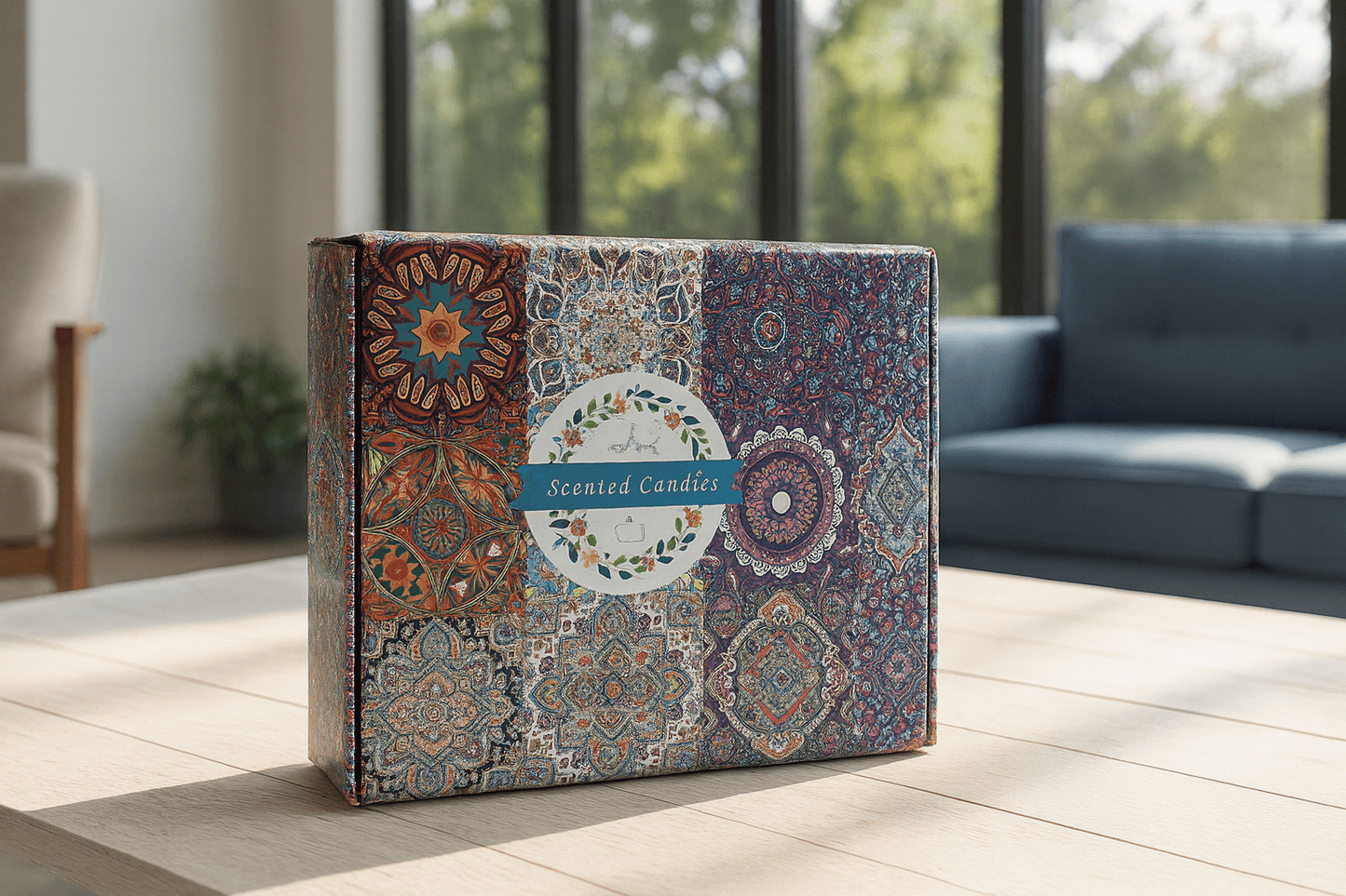 Decorative Scented Tin Candle Gift Set - Zambeel