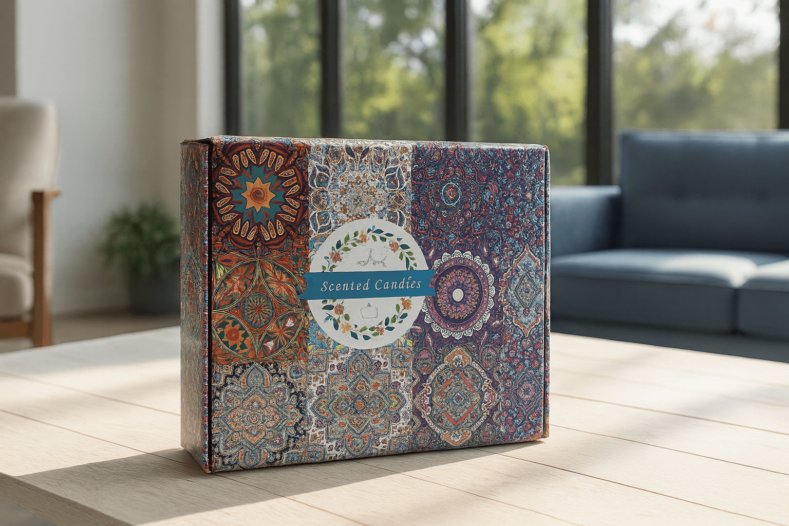 Decorative Scented Tin Candle Gift Set - Zambeel