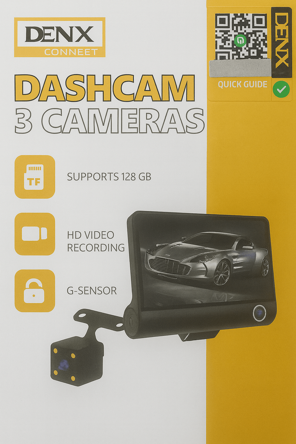 Denx - Dashcam 3 Camera System - Zambeel