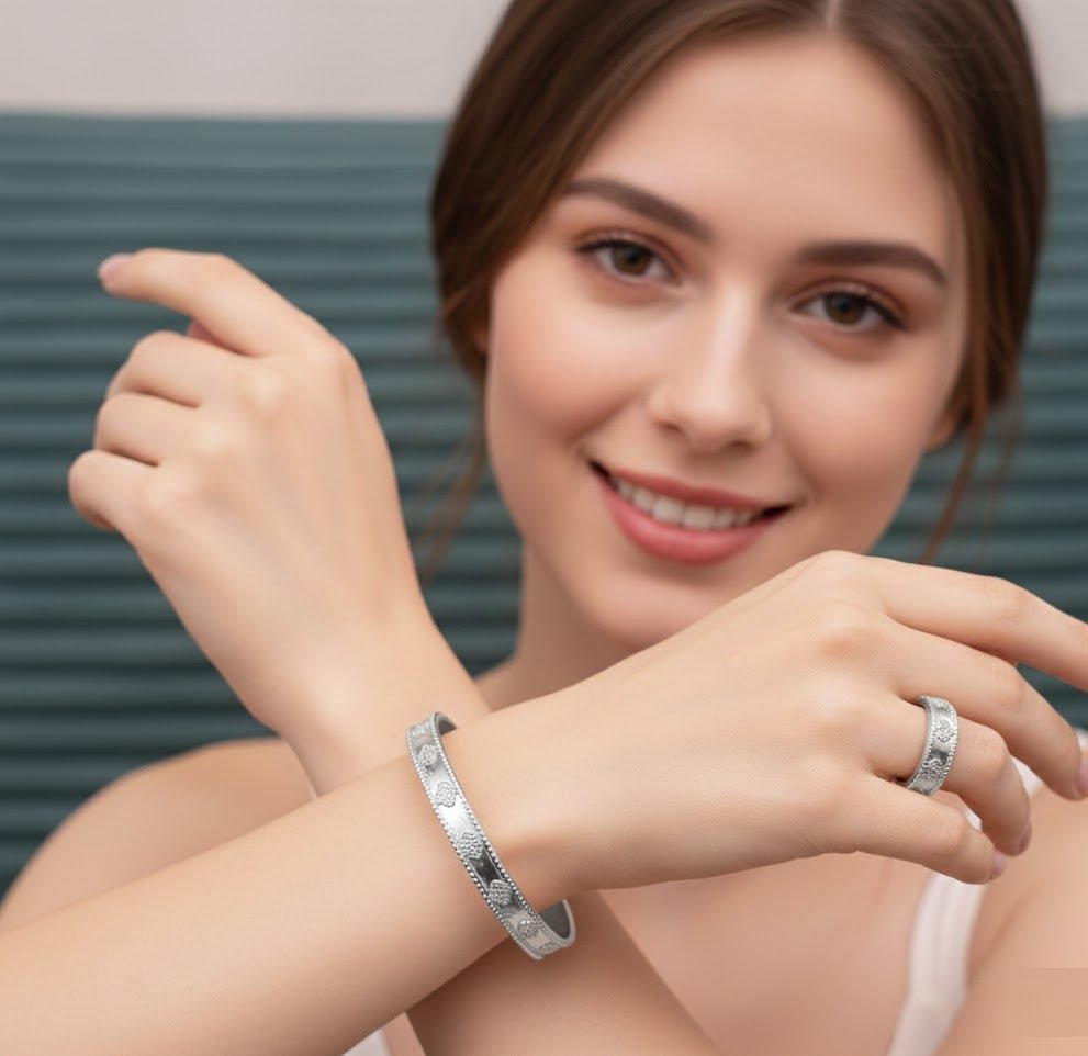 Designer CD - Inspired Chain Link Bangle & Ring Set - Zambeel