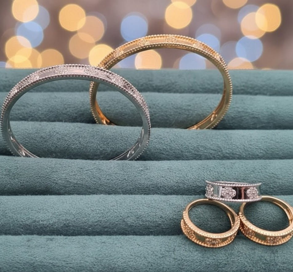 Designer CD - Inspired Chain Link Bangle & Ring Set - Zambeel