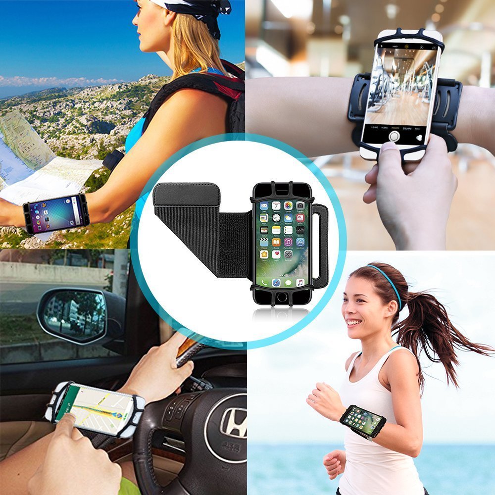 Detachable Mobile Phone Holder 360 - degree Rotating Movement Arm Strap - Zambeel