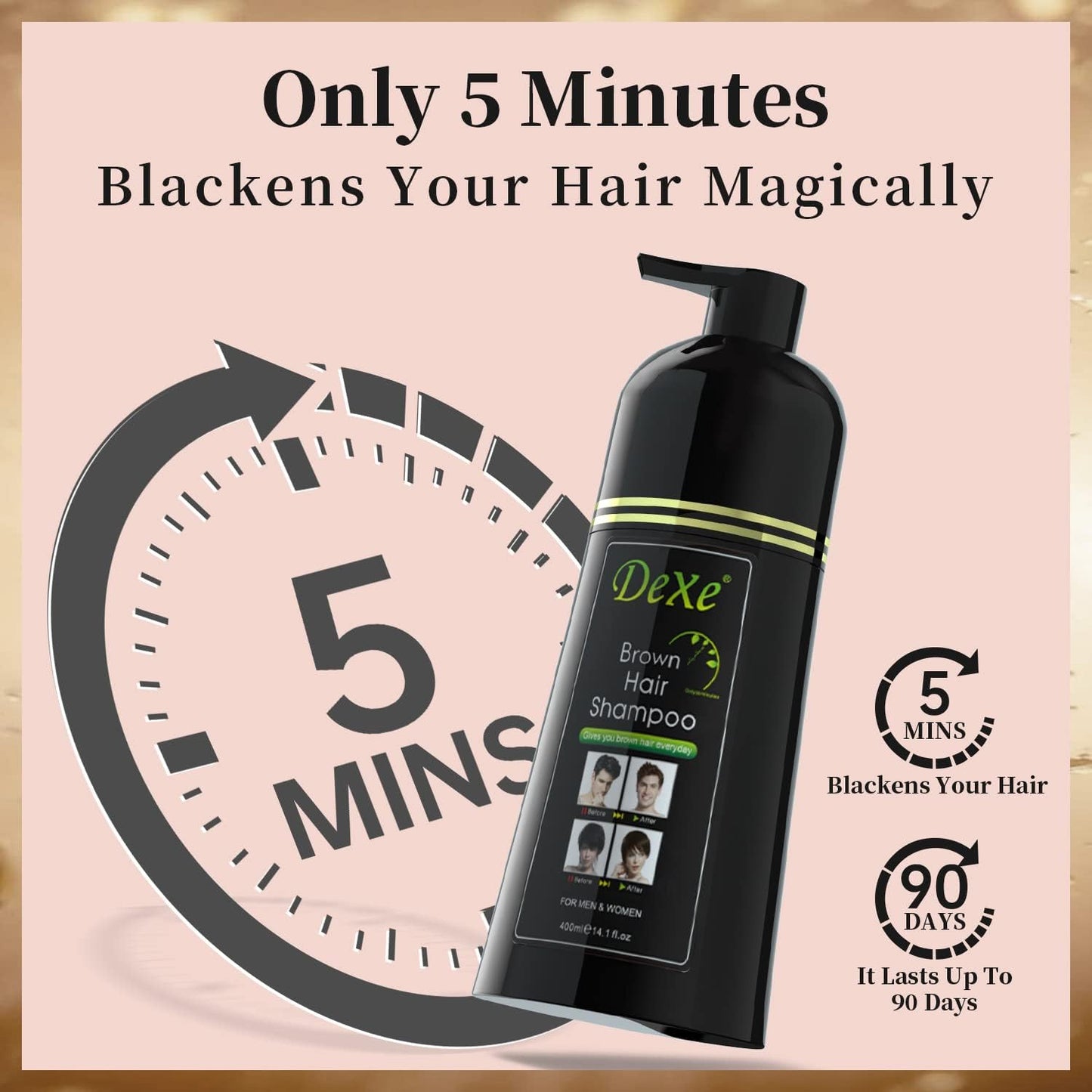 DEXE - Black Hair Color Shampoo - Zambeel