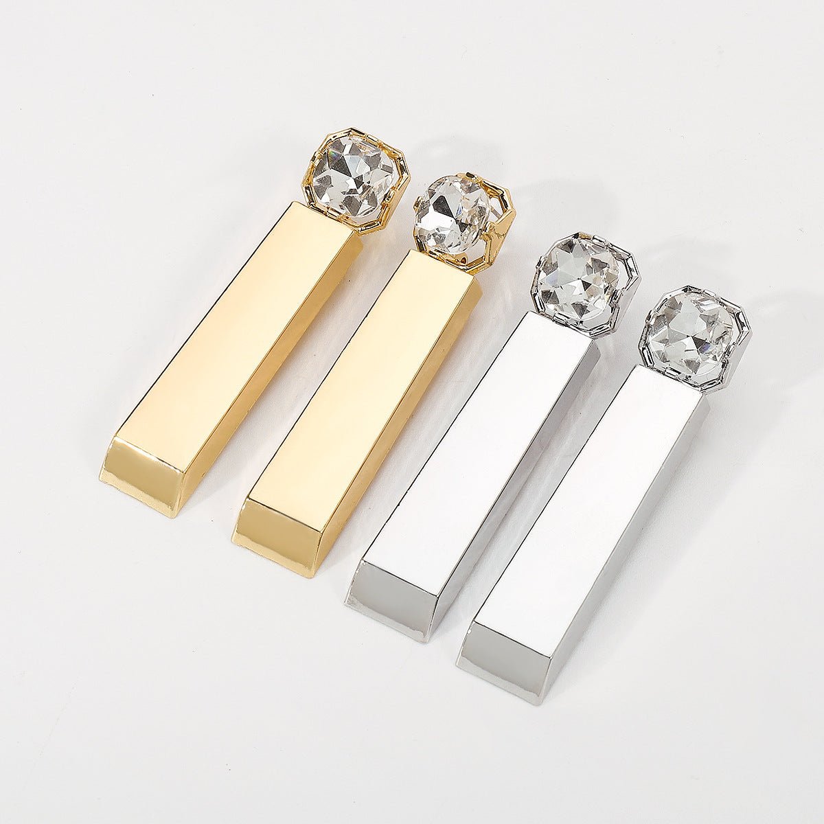 Diamond Rectangular Earrings - Zambeel