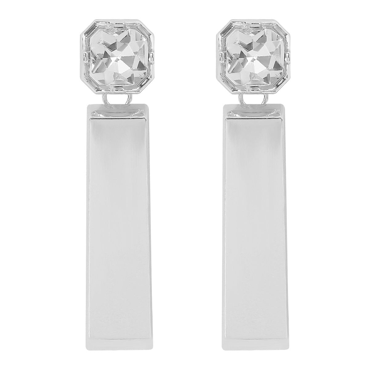 Diamond Rectangular Earrings - Zambeel
