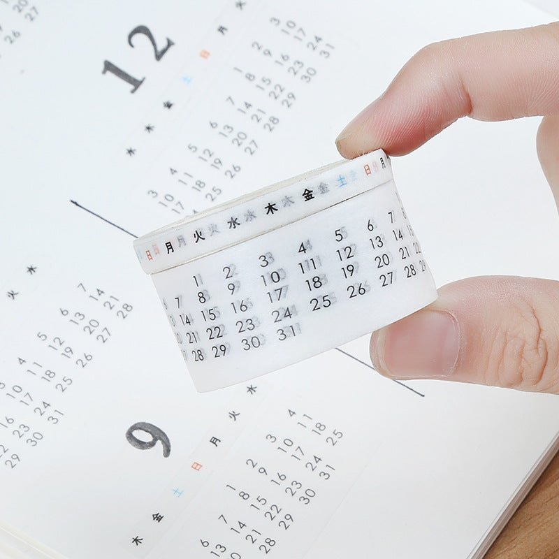 Digital Hand Account Tape Sticker Time Management Month Week - Zambeel