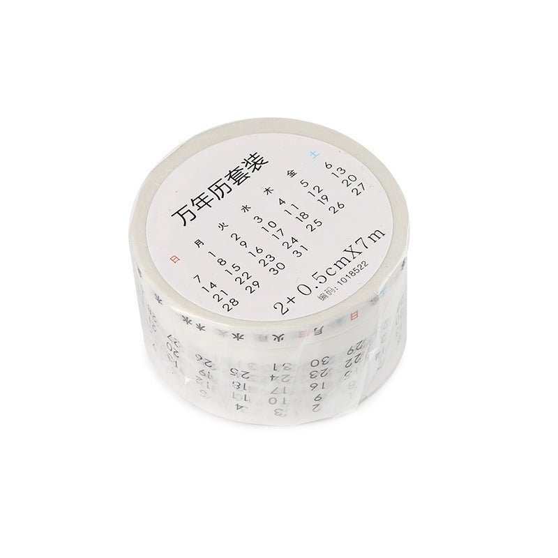 Digital Hand Account Tape Sticker Time Management Month Week - Zambeel