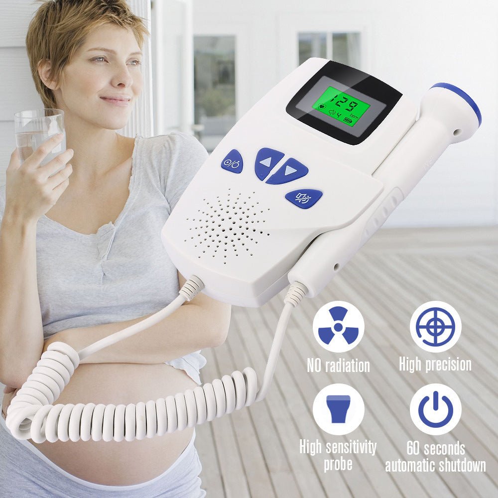 Digital Waveform Dual Display Fetal Doppler Heart Rate - Zambeel
