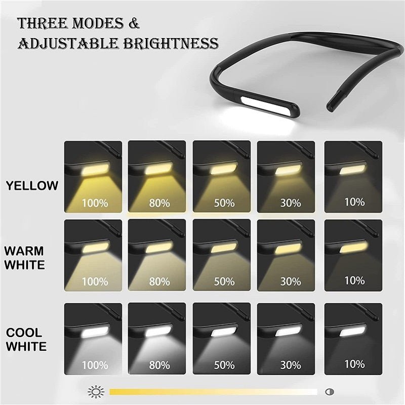 Dimmable Handsfree LED Neck Light Flexible Hug Light Book Reading Lamp Hug Light Novelty Reading Lamp Night Light Flashlight - Zambeel