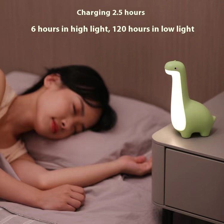 Dinosaur Night Light Cute Children's Night Light Eye Protection Bedside Timing Lamp USB Charging Room Decoration Children's Gift - Zambeel