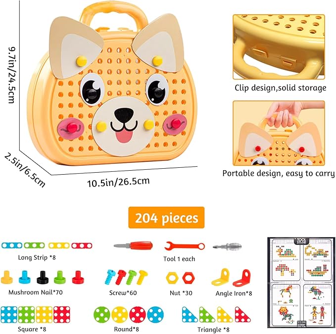 DIY Creative Screw Puzzle Suitcase - Zambeel