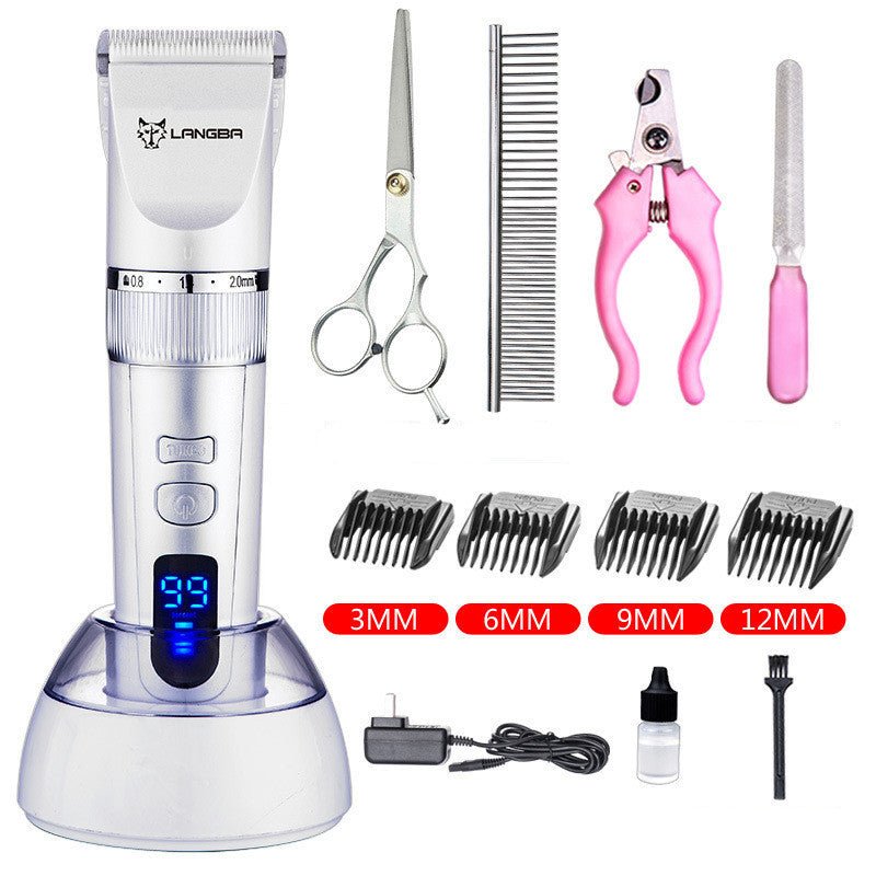 Dog Pet Charging Shaver Electric Clippers Professional Shaver Supplies - Zambeel