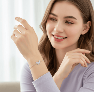 Double Butterfly Crystal Bracelet - Zambeel