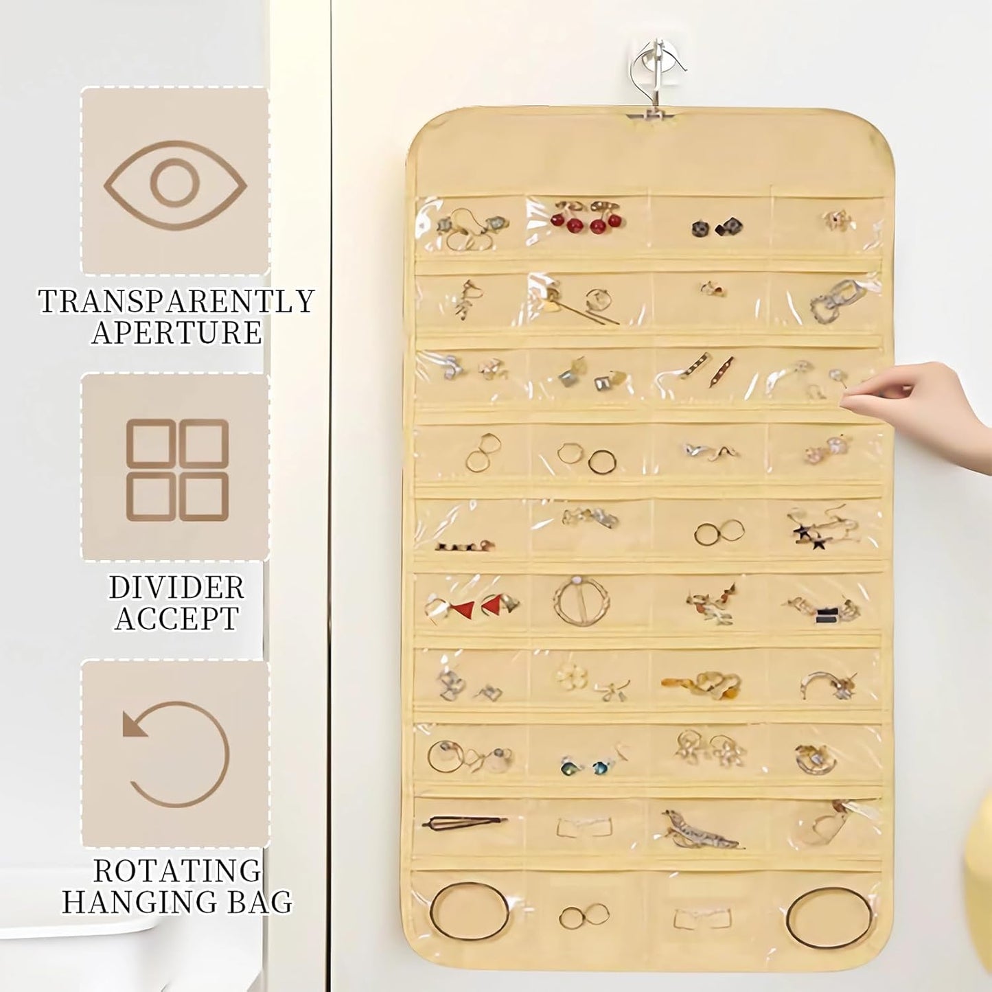 Double - Sided Hanging Jewelry Organizer - Zambeel