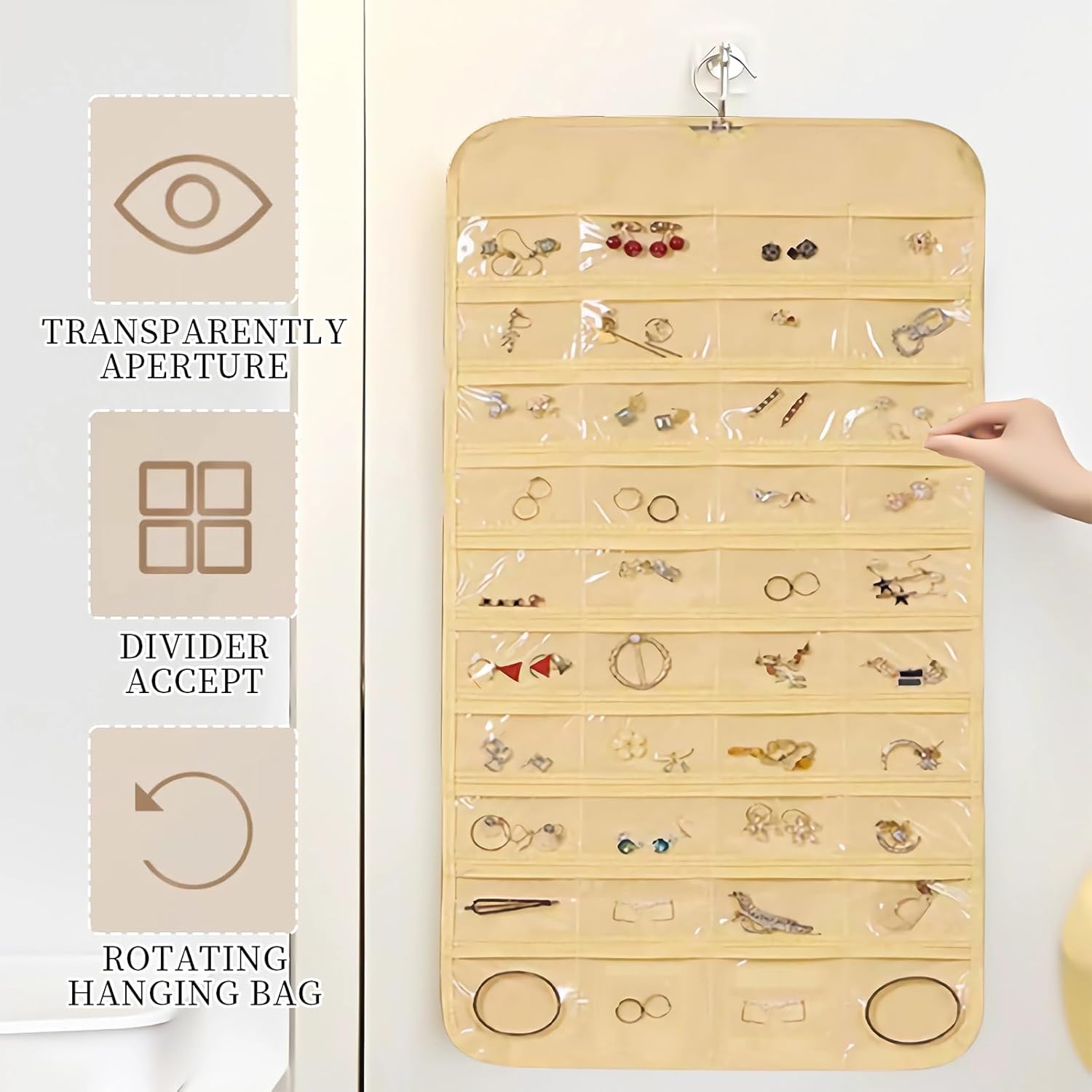 Double - Sided Hanging Jewelry Organizer - Zambeel